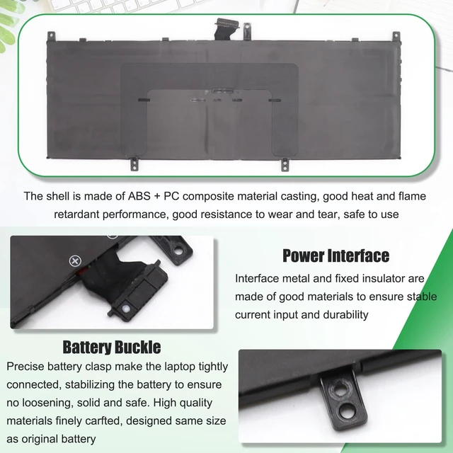 Alt view image 6 of 7 - L19C4PD1 Battery Replacement for Lenovo Yoga C640-13IML LTE For IdeaPad Yoga 6-13ARE05 6-13ALC6 Series, 5B10U65274 5B10U65275 5B10W67329 5B10W67385 L19D4PD1 L19M4PD1 L19L4PD1 7.68V 60Wh