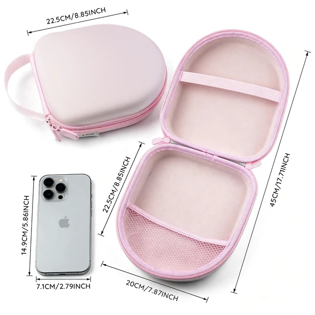 Alt view image 4 of 6 - Headphone Case Compatible with JBL Tune 710BT 720BT 510BT 660NC 700BT 570BT 760NC 750BTNC 660BTNC 560BT 520BT 670BT T770NC JBL Live 650BTNC 400BT 500BT 460NC Headphone (Pink)