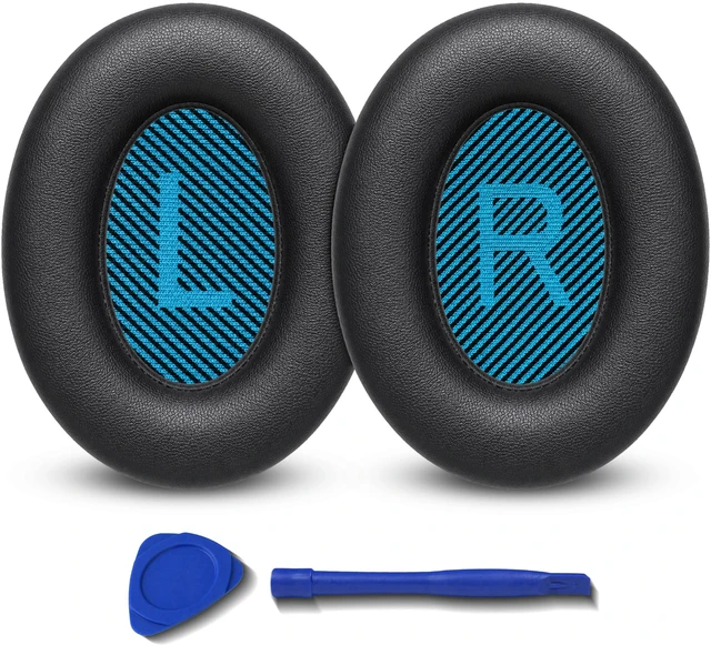 Main image of Replacement Ear Pads for Bose QC35/QC35 II Wireless Headphones Extra-Thick and Durable Cushion, Soft Protein Leather and Slow-rebound Memory Foam for Long-Lasting Comfort, Easy to Replace