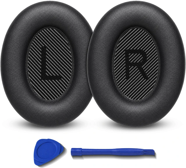 Main image of Replacement Ear Pads for Bose QC35/QC35 II Wireless Headphones Extra-Thick and Durable Cushion, Soft Protein Leather and Slow-rebound Memory Foam for Long-Lasting Comfort, Easy to Replace