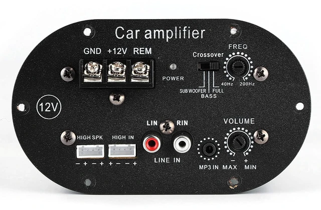 Alt view image 3 of 7 - 125 Watt Subwoofer Amp Board,Car Amplifier Board 12V, Audio 120W Pure Full Bass Subwoofer Core Auto Stereo Speaker Amp