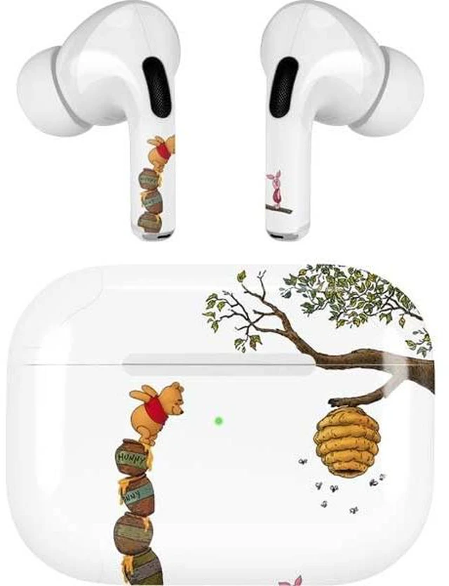 Main image of Decal Audio Skin Compatible with Apple AirPods Pro - Officially Licensed Disney Winnie The Pooh Honey Hive Design