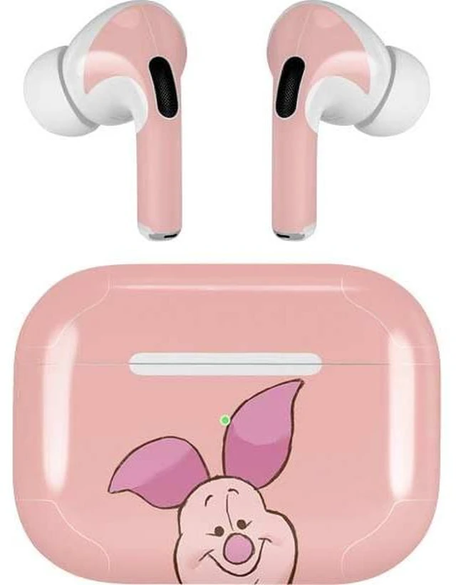 Main image of Decal Audio Skin Compatible with Apple AirPods Pro - Officially Licensed Disney Winnie The Pooh Piglet Portrait Design