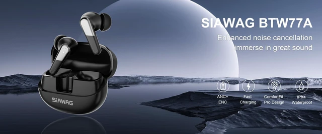 Alt view image 2 of 6 - CXPSUE Active Noise Cancelling Earbuds,-42dB Hybrid ANC,Dual Pairing,60-Hour Playtime,IPX5 Water Resistant, Bluetooth 6.0