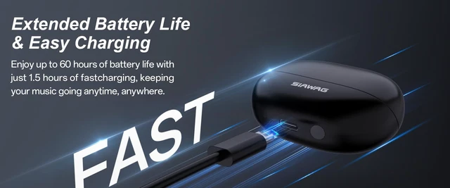 Alt view image 3 of 6 - CXPSUE Active Noise Cancelling Earbuds,-42dB Hybrid ANC,Dual Pairing,60-Hour Playtime,IPX5 Water Resistant, Bluetooth 6.0