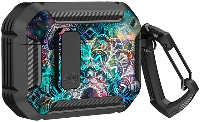 Main image of for Airpods Pro 2nd Generation Case Cool Design with Clip, for Airpods Pro 2nd/Pro Generation Skin with Keychain, Mandala
