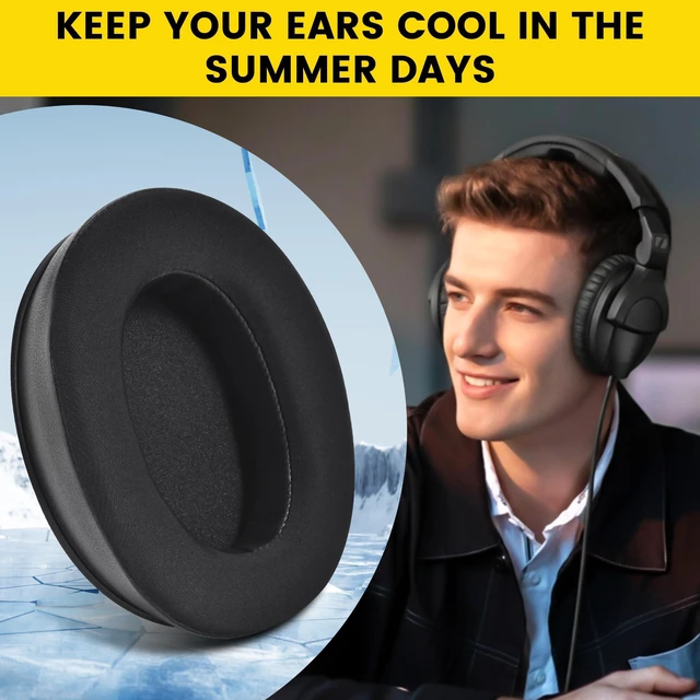 Alt view image 6 of 7 - Cooling Gel Earpads for Sennheiser HD280 (Pro), Black Also for HD280/HD280-13/HD280-Pro/HD281, HMD280/HMD280 Pro/HMD280-13/HMD281/HMD281 Pro Headphones