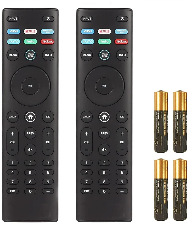 Main image of 2 Packs XRT140 Replaced Remote Control for Vizio Smart LED TV M50Q7-H1 M55Q7-H1 M65Q7-H1 M55Q8-H1 M65Q8-H1 V555-H1 with Watchfree Vudu Netflix Primevideo Xumo Hulu Redbox with Batteries