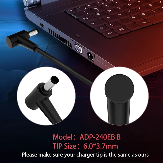 Alt view image 3 of 7 - 240W Laptop Charger for Asus ADP-240EB B, for Asus Gaming Laptop Compatible with Asus Rog Zephyrus M16 G16 G15 G14 S15 S17, Compatible with TUF Dash A15 F15 A16 F16 A17 F17, Gaming Laptop