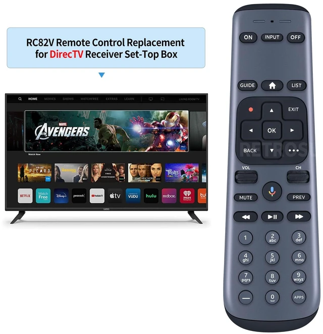 Alt view image 3 of 7 - Replacement Remote Control for AT&T TV Now DirecTV Receiver/Stream RC82V 2nd Generation Voice Remote Control Compatible with C71KW-200 C71KW-400 Osprey Receiver Requires Compatible Receiver