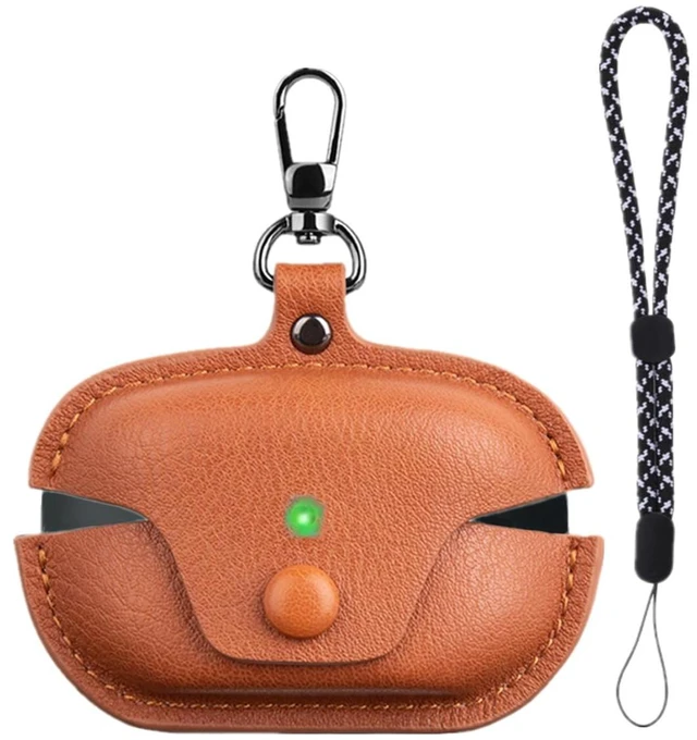 Main image of Compatible with Sony WF-1000XM5 Case Cover with Keychain Hook Lanyard,Vintage Leather Case Designed for Sony Earbuds WF1000XM5 Case Cover (2023) for Women Men (Brown)