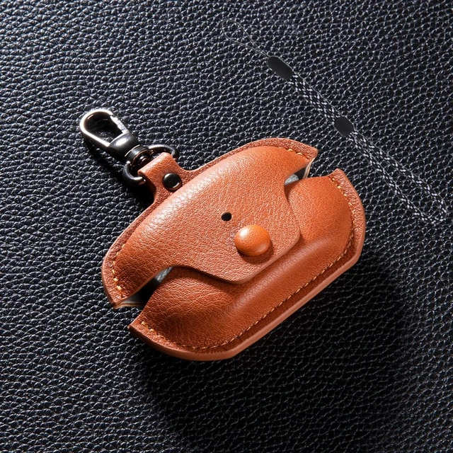 Alt view image 4 of 7 - Compatible with Sony WF-1000XM5 Case Cover with Keychain Hook Lanyard,Vintage Leather Case Designed for Sony Earbuds WF1000XM5 Case Cover (2023) for Women Men (Brown)
