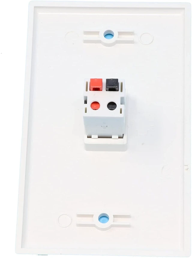 Alt view image 2 of 2 - 1 Port Speaker Wall Plate - White