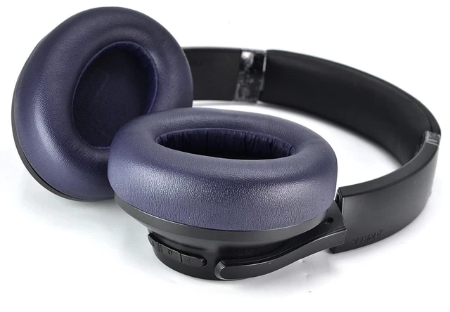 Alt view image 3 of 4 - Replacement Ear Pads for Anker Soundcore Life Q20 / Q20 BT Softer Leather, Luxurious Memory Foam, Added Thickness, Enhanced Noise Isolation (Purple Blue)