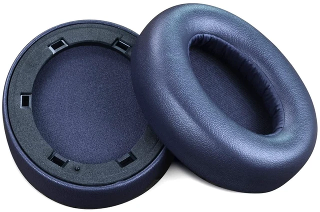 Alt view image 2 of 4 - Replacement Ear Pads for Anker Soundcore Life Q20 / Q20 BT Softer Leather, Luxurious Memory Foam, Added Thickness, Enhanced Noise Isolation (Purple Blue)