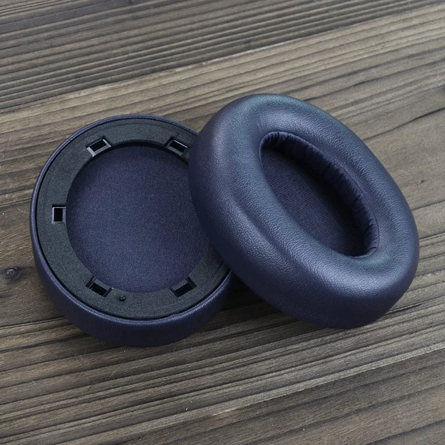 Alt view image 4 of 4 - Replacement Ear Pads for Anker Soundcore Life Q20 / Q20 BT Softer Leather, Luxurious Memory Foam, Added Thickness, Enhanced Noise Isolation (Purple Blue)