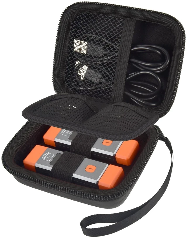 Main image of Hard Case for ANJCTDD/for BRAIDOL/for Qisoable Wireless HDMI Transmitter for EVATEK/ for KVZOO, Elastic Hold-Down Straps, Separate Receiver Divider, Mesh Cable Pocket, Wrist Strap, Case Only