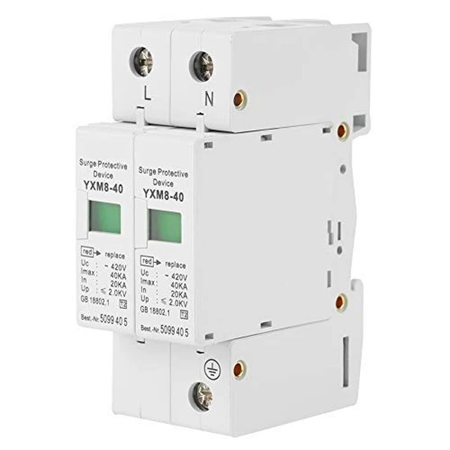 Main image of Photovoltaic House Surge Protector 220V 2P 40KA Low Voltage Arrester Device Protective Device Lightning Protection