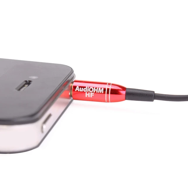 Alt view image 4 of 7 - AudiOHM HF Earbud Headphones with Mic, Deep Bass, & Comfortable Ear Gels (Red) in-Ear Earphones Featuring Noise Isolating Design, Durable Alloy Driver Housing, Ergonomic Angled Fit