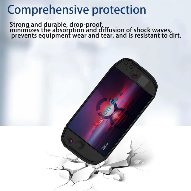 Alt view image 5 of 7 - Case for Lenovo Legion Go 2, Silicone Protective Cover with Stand,Drop-Proof,Scratch-Proof,Shock-Proof,Protective Case for Lenovo Legion Go 2 Game Console(Black)
