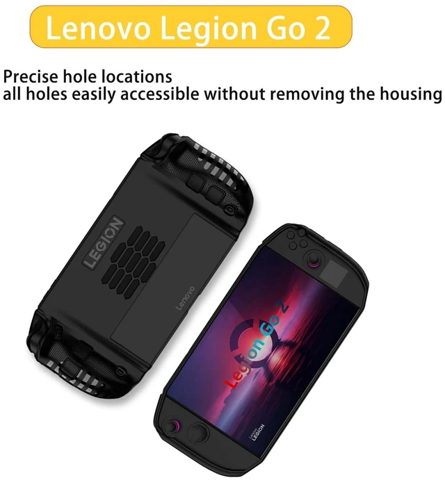 Alt view image 3 of 7 - Case for Lenovo Legion Go 2, Silicone Protective Cover with Stand,Drop-Proof,Scratch-Proof,Shock-Proof,Protective Case for Lenovo Legion Go 2 Game Console(Black)