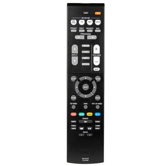 Alt view image 2 of 7 - Replacement for Yamaha Home Theater Audio Receiver Remote Control RXV581BL RX-V581BL RXV583 RX-V583 RXV583BL RX-V583BL TSR5790BL TSR-5790BL TSR5810 TSR-5810