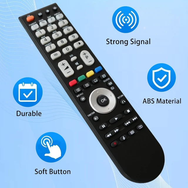 Alt view image 3 of 7 - Replacement Remote Control for Hitachi HL02567 LE42S605 LE46S605 HL02567 LE42H508 LE46H508 LE40K507 LE42S606 LE42T516 49C61 50C301 LCD LED HDTV TV