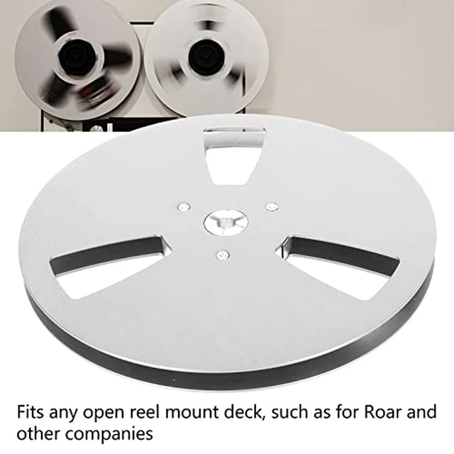 Alt view image 4 of 7 - Empty Take up Reel, 1/4 7 Inch 3 Hole Tape Reel, Opening Aluminum Alloy Universal Reel Replacement Machine Part Opener Empty Plate, for Reel to Reel, for TEAC (Silver)
