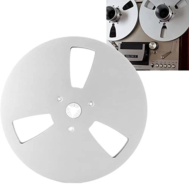 Alt view image 5 of 7 - Empty Take up Reel, 1/4 7 Inch 3 Hole Tape Reel, Opening Aluminum Alloy Universal Reel Replacement Machine Part Opener Empty Plate, for Reel to Reel, for TEAC (Silver)