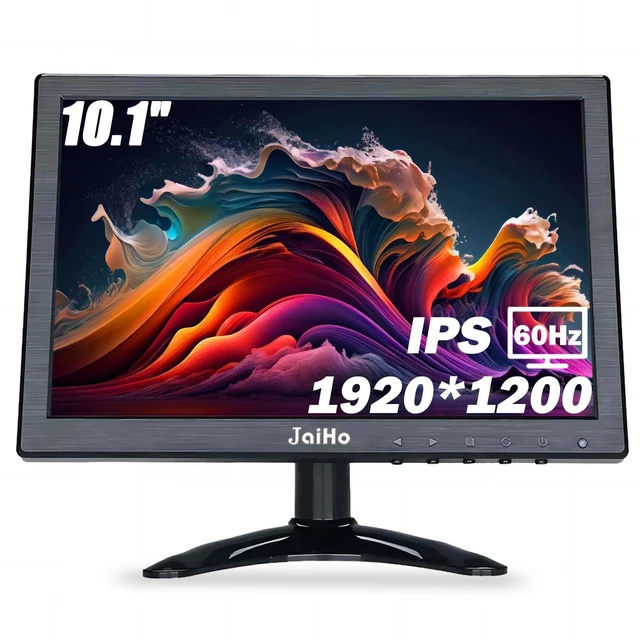 Main image of 10.1 Inch Small IPS HDMI Monitor 1920x1200, for Desktop PC and Raspberry Pi Mirror flip for teleprompters; 16:10 screen, VGA BNC AV ports, metal housing, speakers, remote and USB media playback