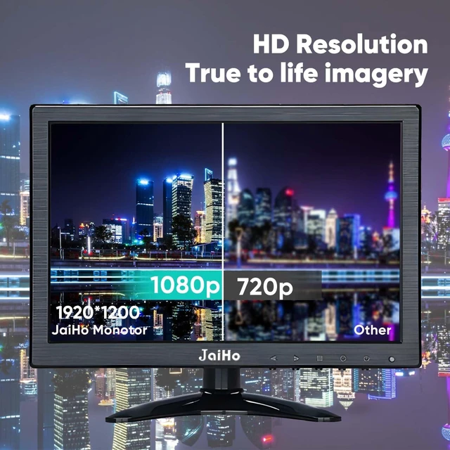 Alt view image 4 of 7 - 10.1 Inch Small IPS HDMI Monitor 1920x1200, for Desktop PC and Raspberry Pi Mirror flip for teleprompters; 16:10 screen, VGA BNC AV ports, metal housing, speakers, remote and USB media playback