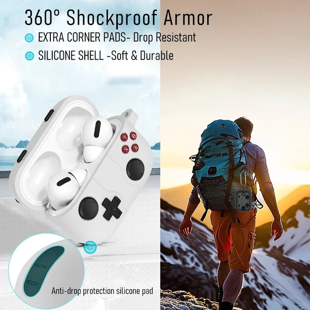 Alt view image 4 of 7 - for Airpods 3 Case Cover,Shockproof Silicone Earphone Protector Compatible with Airpods 3rd Gen Cases with Cleaning Kit Support Wireless Charging Game Fans Gifts