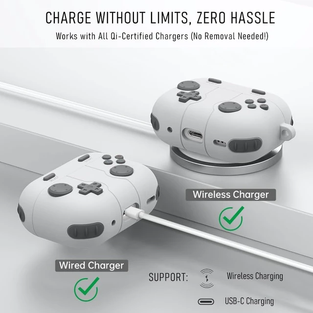 Alt view image 6 of 7 - for Airpods 3 Case Cover,Shockproof Silicone Earphone Protector Compatible with Airpods 3rd Gen Cases with Cleaning Kit Support Wireless Charging Game Fans Gifts