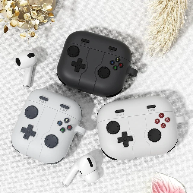Alt view image 2 of 7 - for Airpods 4 Silicone Case Game Controller with Cleaning Kit,Shockproof Earbuds Protector Compatible with Airpod 4th Generation Cases Cover Support Wireless Charging