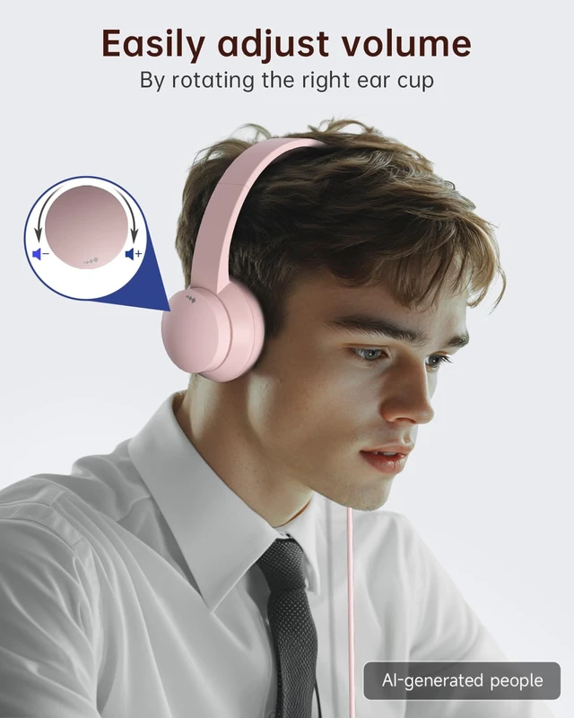 Alt view image 4 of 7 - USB Headset with Microphone for PC, Noise-Canceling Mic, USB-A Noise-Canceling Mic, USB-A Plug & Play, Comfortable On-Ear Design, Ideal for Teams, Skype & Online Classes