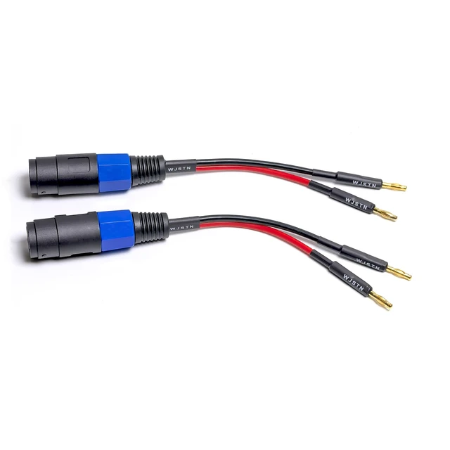 Alt view image 2 of 5 - Banana Plugs to speakon Speaker Adapter Cablespeakon to Banana Plug Cable 12awg 6in/2 Pack