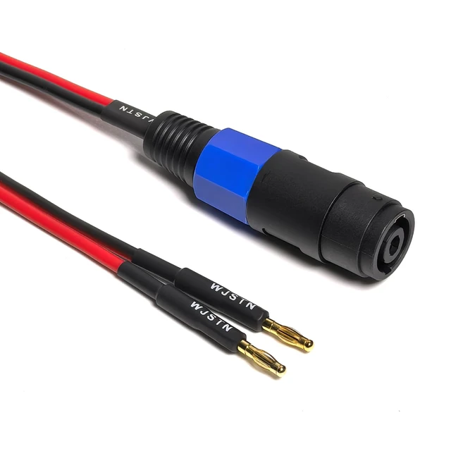 Alt view image 4 of 5 - Banana Plugs to speakon Speaker Adapter Cablespeakon to Banana Plug Cable 12awg 6in/2 Pack