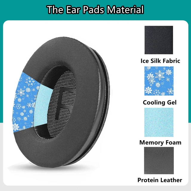 Alt view image 2 of 6 - Cooling Gel Earpads Compatible with Srhythm NC25 NC35 Noise Cancelling Headphones Replacement Ear Pads Cushions High-Density Foam Black