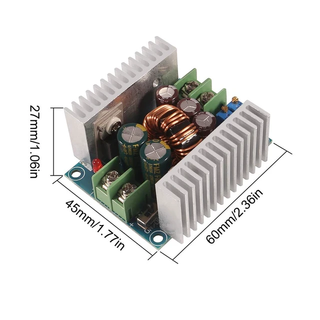 Alt view image 3 of 6 - 20A 300W CC CV Step Down Module Adjustable DC 6-40V to 1.2-36V Voltage Regulator Buck Converter Constant Current Power Supply Module (2pcs)