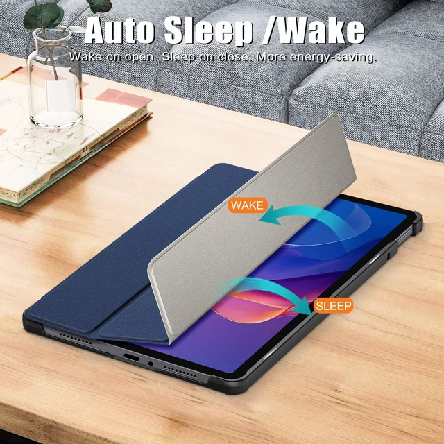 Alt view image 2 of 7 - Case for Xiaomi Redmi Pad 2 11 Inch 2025, Navy Blue Folding Folio, Ultra-Thin PU Leather, Stand Case Cover, Auto Wake/Sleep