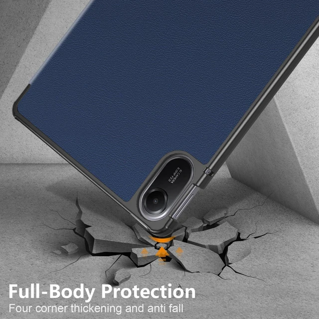 Alt view image 5 of 7 - Case for Xiaomi Redmi Pad 2 11 Inch 2025, Navy Blue Folding Folio, Ultra-Thin PU Leather, Stand Case Cover, Auto Wake/Sleep