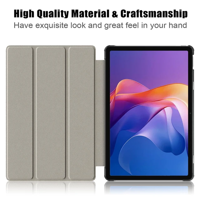 Alt view image 4 of 7 - Case for Xiaomi Redmi Pad 2 11 Inch 2025, Lazy Cat Folding Folio, Ultra-Thin PU Leather, Stand Case Cover, Auto Wake/Sleep