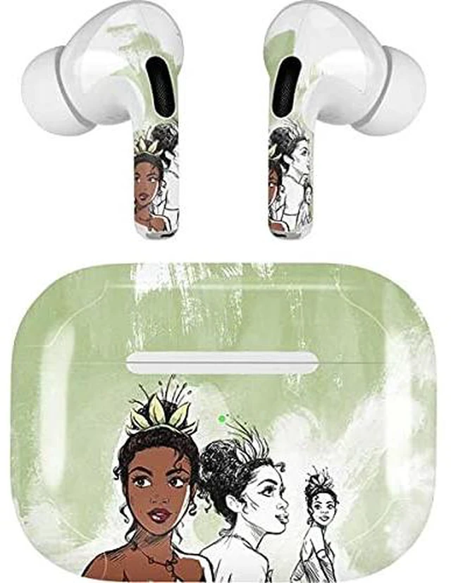 Main image of Decal Audio Skin Compatible with Apple AirPods Pro - Officially Licensed Disney Princess Tiana Sketch Design