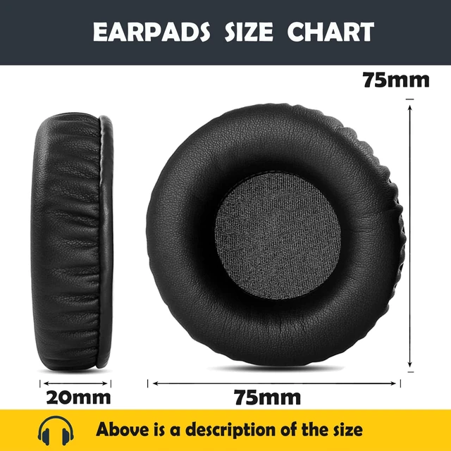 Alt view image 4 of 7 - HDJ-500 Earpads Replacement for Pioneer HDJ-500 Headphones Ear Cushions with Protein Leather and Memory Foam