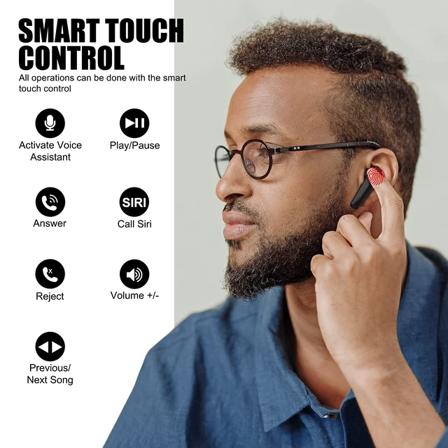 Alt view image 6 of 7 - Wireless Earbuds, Gaming Earphones Ultra-Low Latency HI-FI Stereo Sound Bluetooth in-Ear Headphone with Microphone Clear Call 30H Playtime for Workout Running Game Mode