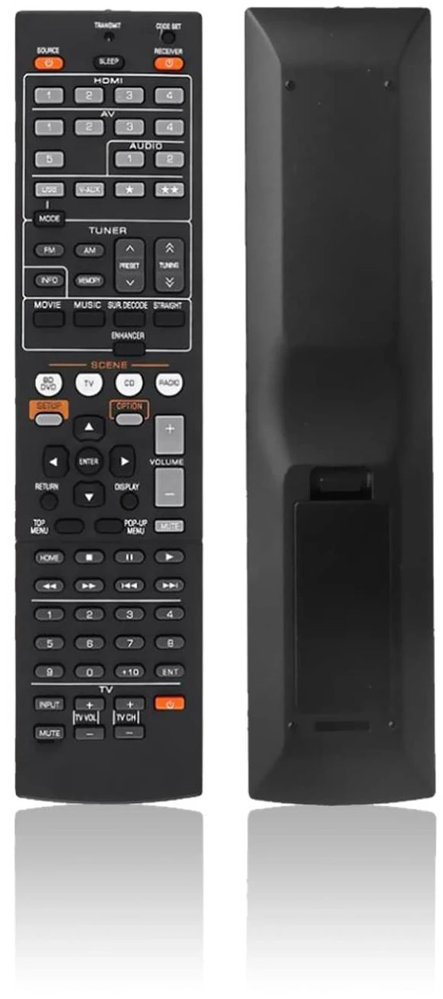 Main image of Replacement Remote Control Universal for Yamaha RX-V871 RAV444 WW51160 RX-V575 RAV334 WT92700 HTR-5066 RX-A810 RAV290 WR00240 RX-V665 RX-V765 RX-V467 RX-V567 YHT-593 HTR-2064 Sound AV Receiver