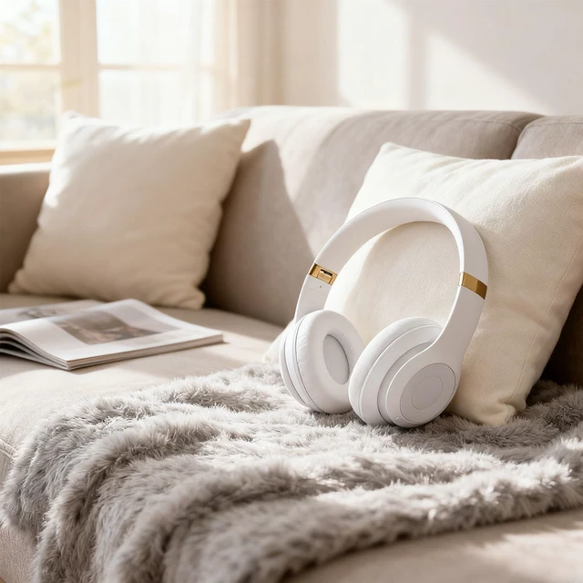 Alt view image 7 of 7 - Replacement Ear Pads for Beats Studio 2 & Studio 3 Wired & Wireless Headphones, Replacement Ear Pads Cushion Cover Comfortable Durable Cushion (White)