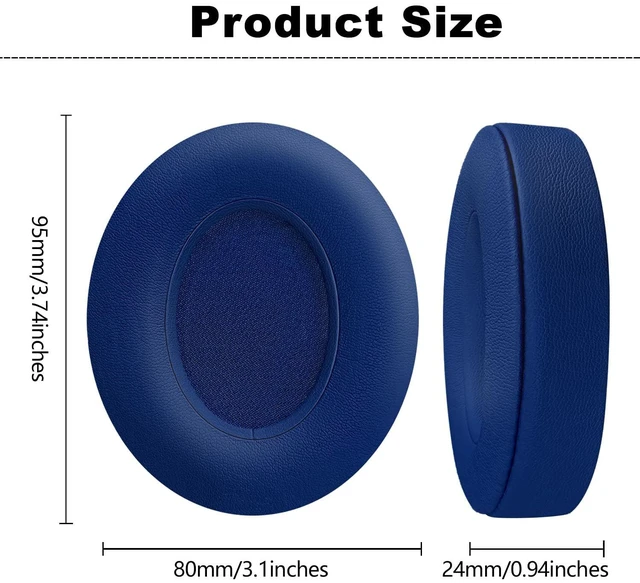 Alt view image 2 of 7 - Replacement Ear Pads for Beats Studio 2 & Studio 3 Wired & Wireless Headphones, Replacement Ear Pads Cushion Cover Comfortable Durable Cushion (Blue)