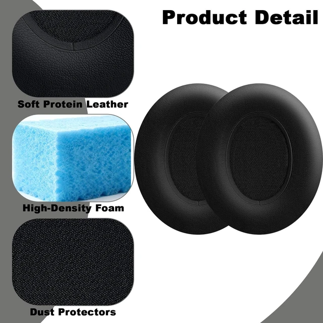 Alt view image 4 of 7 - Replacement Ear Pads for Beats Studio 2 & Studio 3 Wired & Wireless Headphones, Replacement Ear Pads Cushion Cover Comfortable Durable Cushion (Pink)