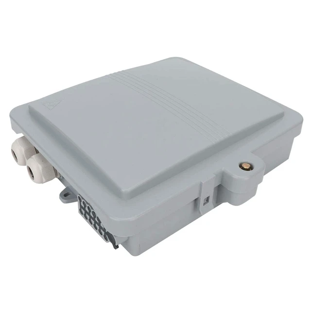 Alt view image 6 of 7 - Fiber Optical Terminal Box IP65 12 Core FTTH Fiber Optic Distribution Enclosure 9.84 x 8.66 x 2.56inch